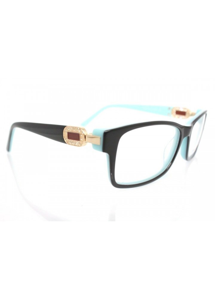 Dream Himax Women's Eyeglasses 8351 C9 - Black / Teal [Petite]